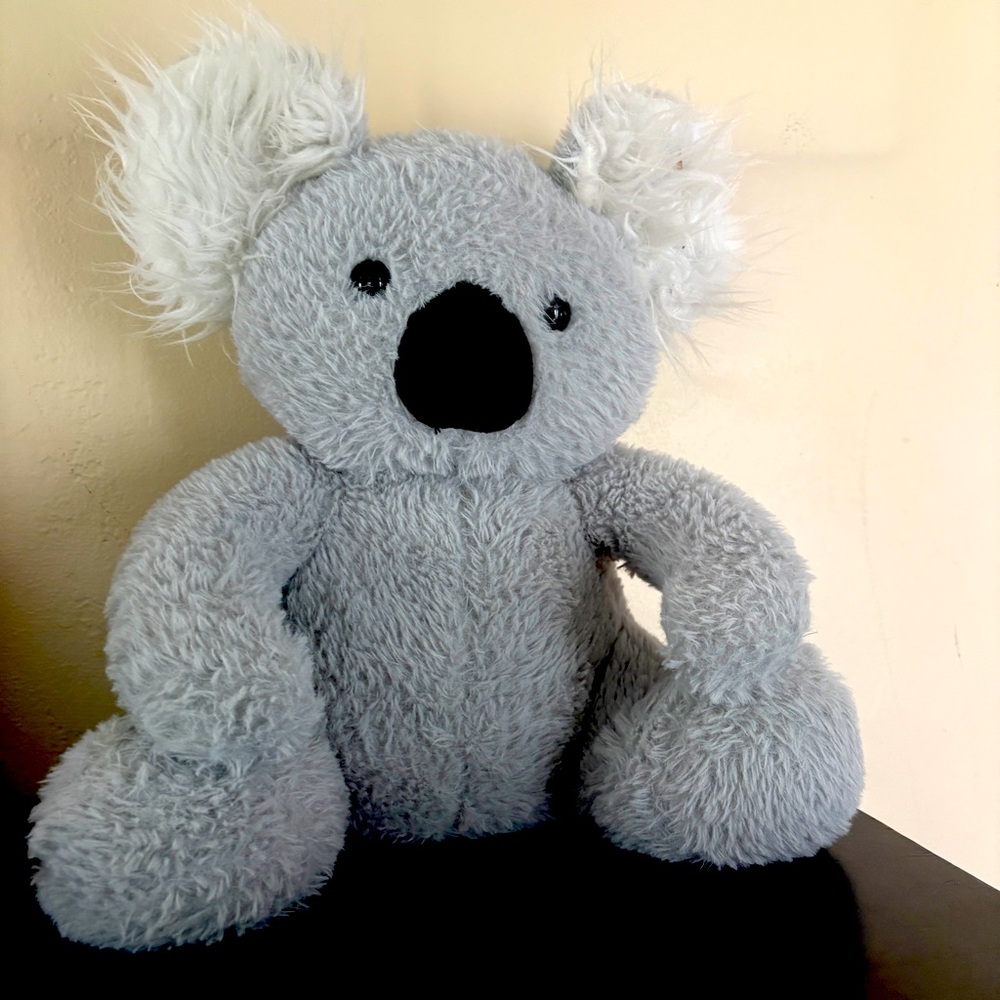 Koala weighted plush toy. Soft, stuffed animal